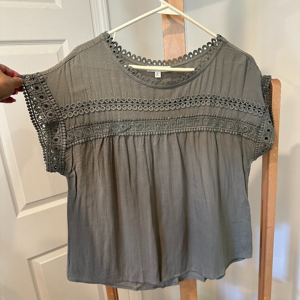 New with tags Mine Size Large Blouse with eyelet lace from Stitchfix